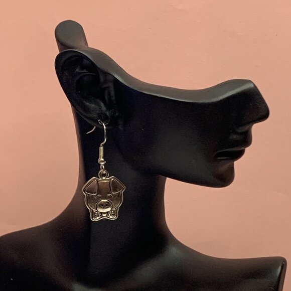 Pig Earring, Gift Idea, Silly Animal Earring, Pig Jewelry, Hog, Cute Earring - Picture 6 of 7